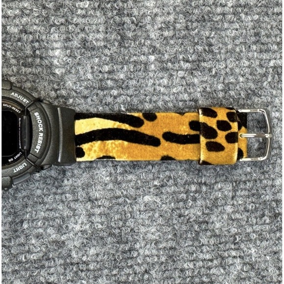 Baby-G Casio‎ Watch Black Shock Resistant Digital Leopard Print Band READ main image 4